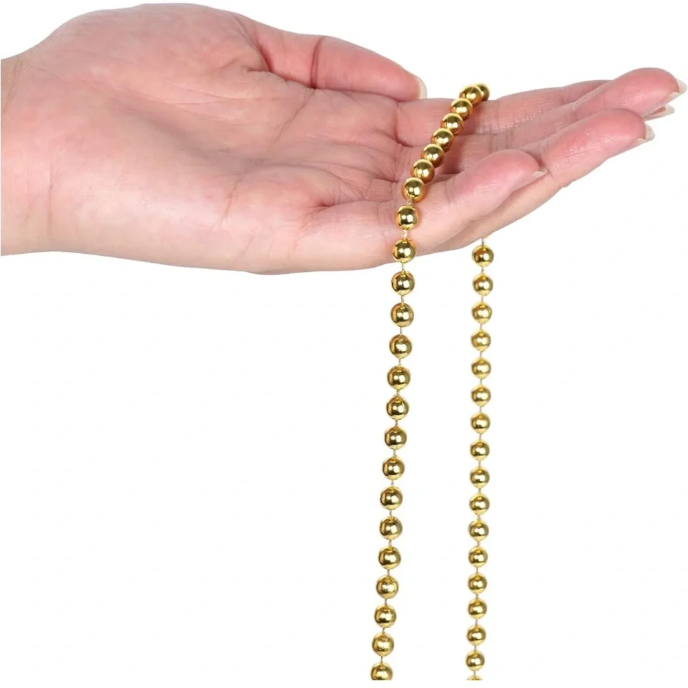 Gold Faux Pearl beads for your Christmas tree 🎄57 Feet and 6”